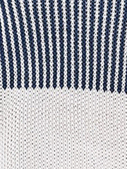 Casual Loose Fit Striped Knitted Pullover Sweater