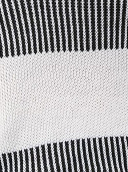 Casual Loose Fit Striped Knitted Pullover Sweater
