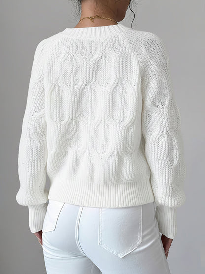 Solid Color Long Sleeve Bow Detail Knitted Cardigan