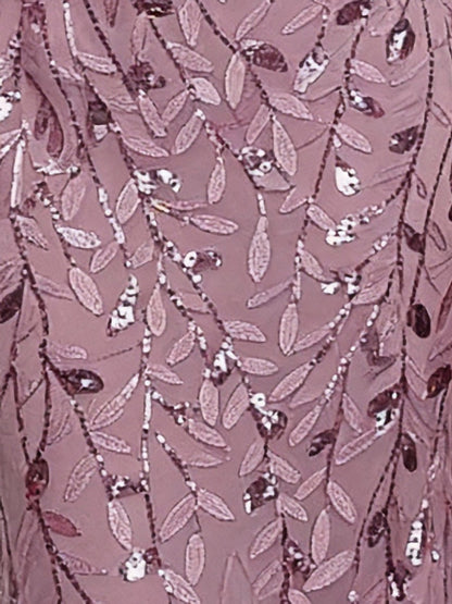 Mesh Embroidered Sequin Evening Gown Fishtail Dress