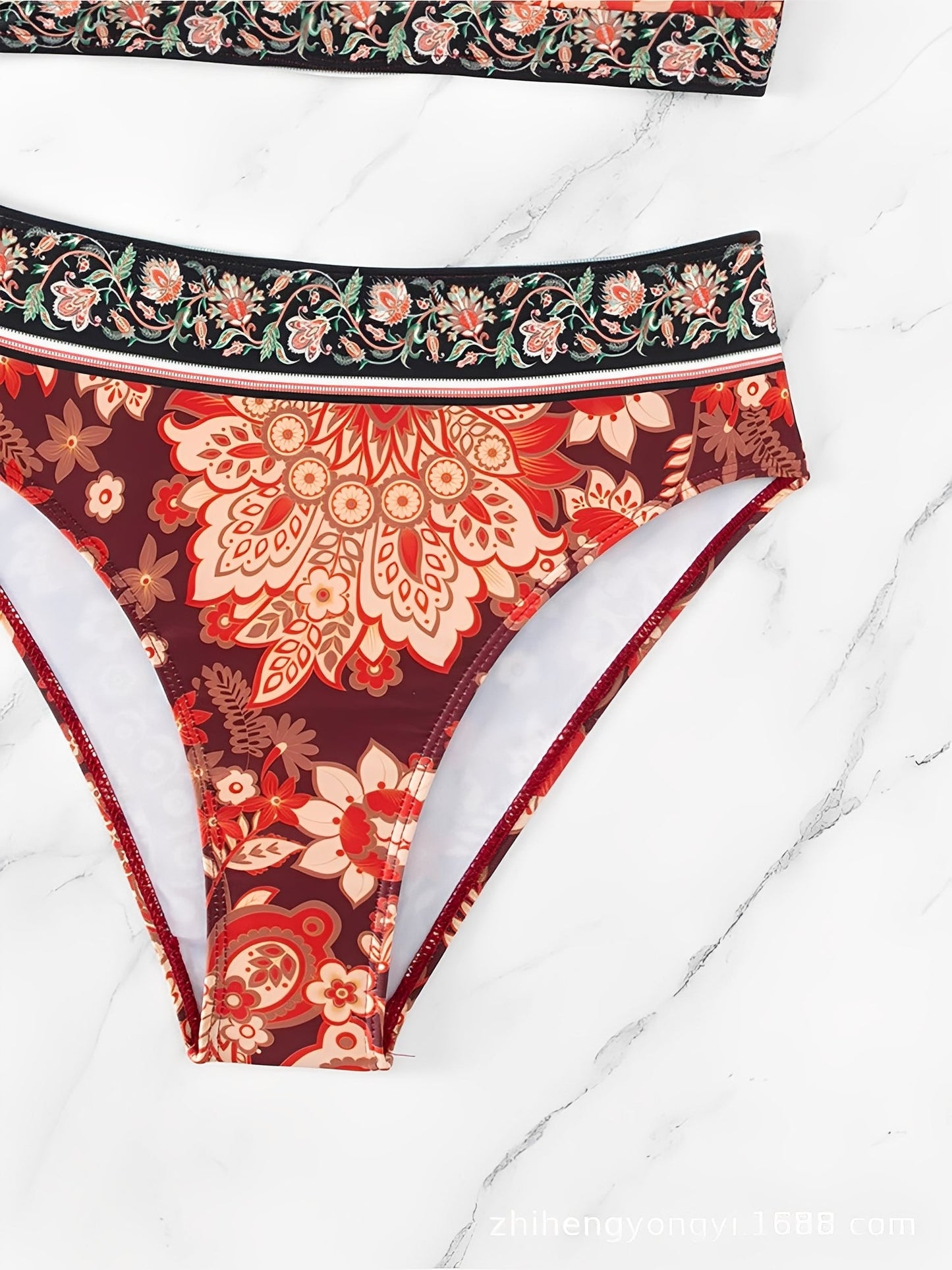 Boho Floral Resort Swimwear Bikinis Sets