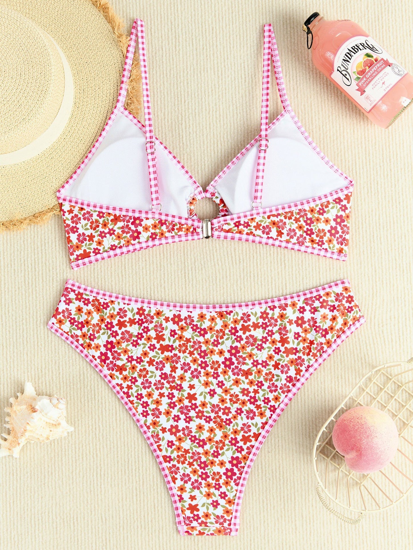 Graphic Triangle Cup Swimsuit Bikinis Sets