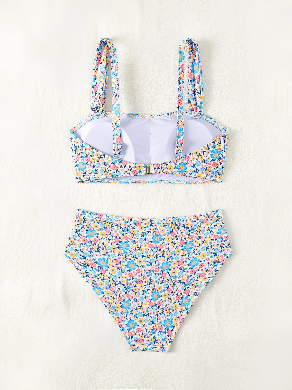 Printed High Waisted Resort Swimsuit Bikinis Sets