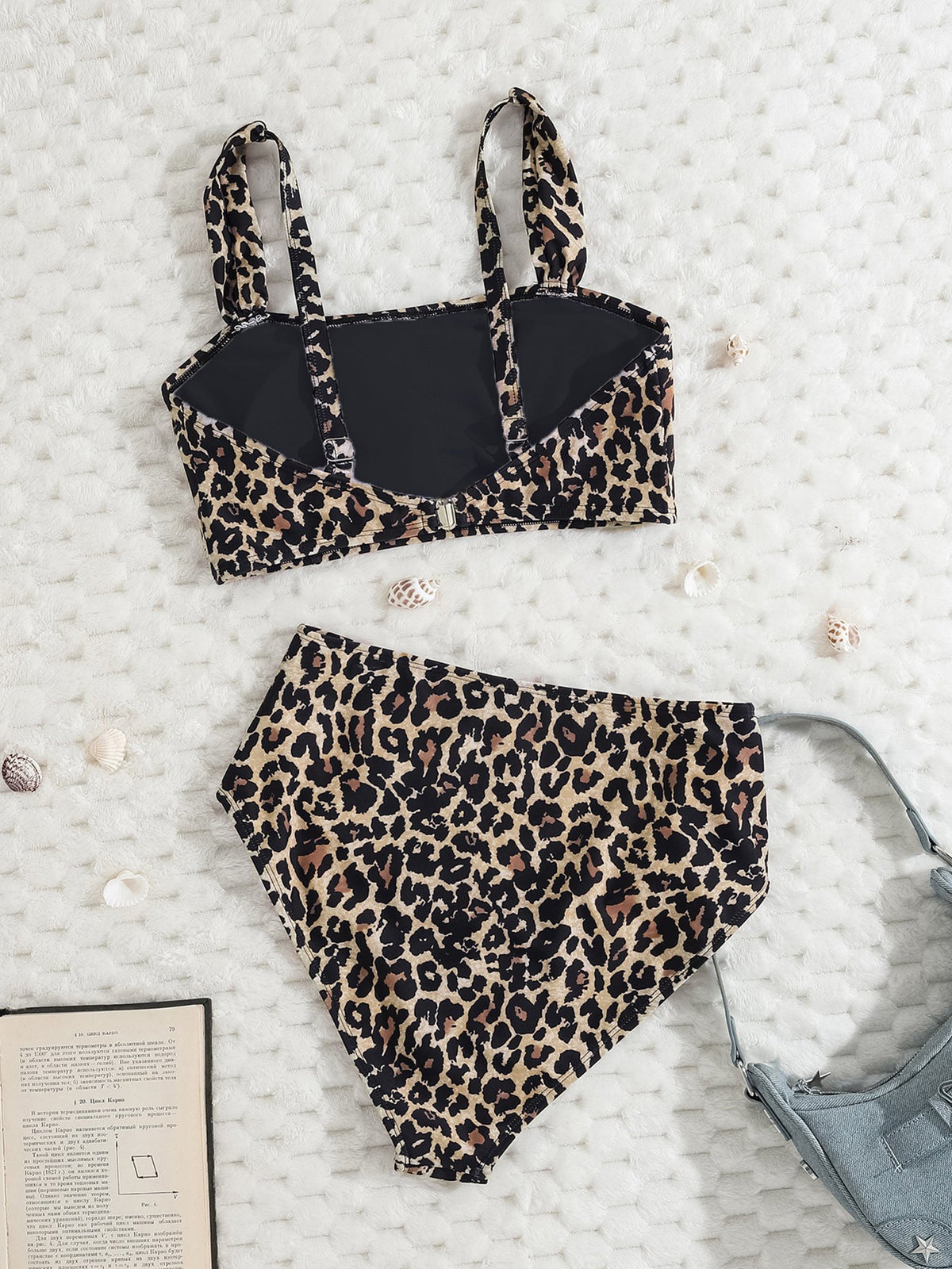 Printed High Waisted Resort Swimsuit Bikinis Sets