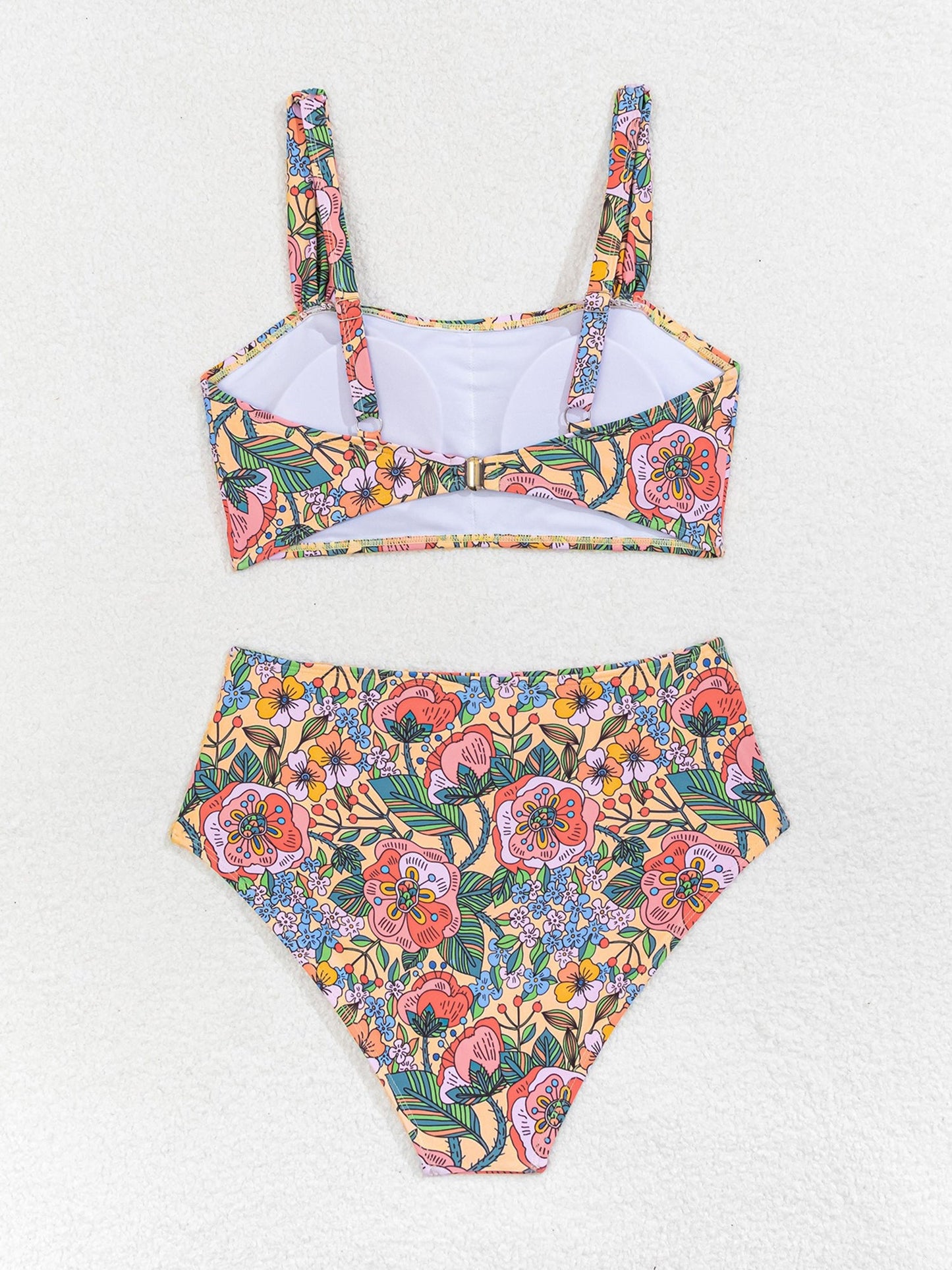 Printed High Waisted Resort Swimsuit Bikinis Sets