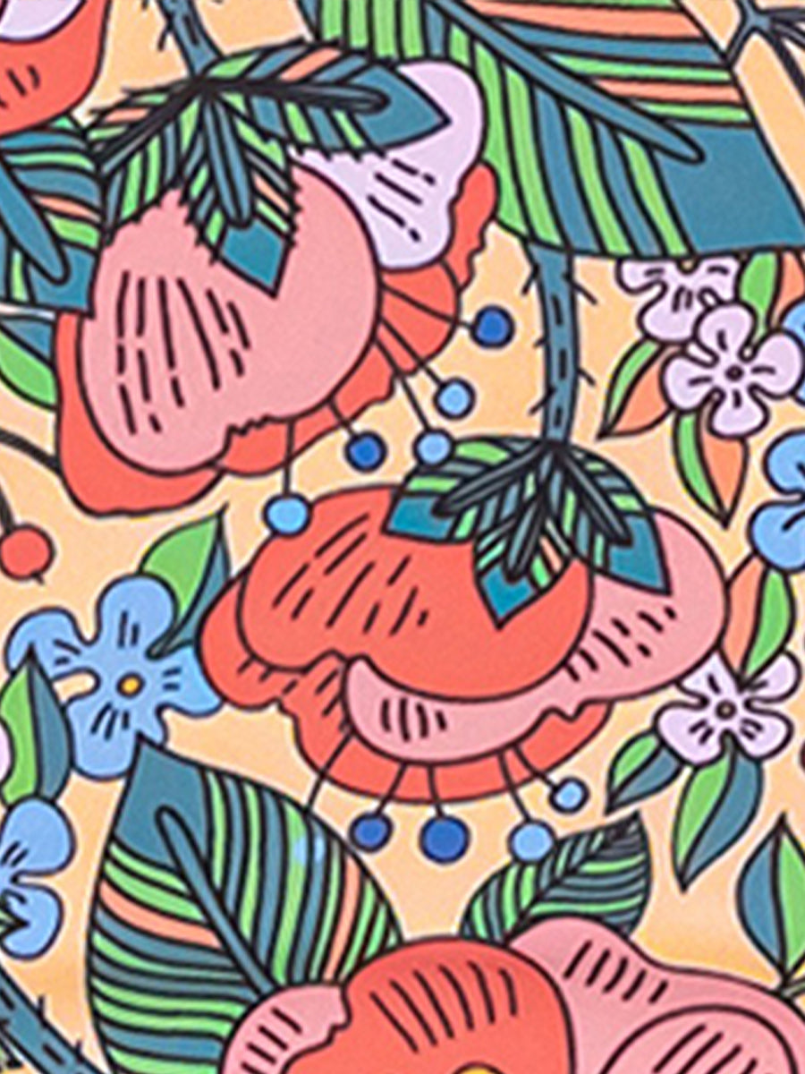 Printed High Waisted Resort Swimsuit Bikinis Sets