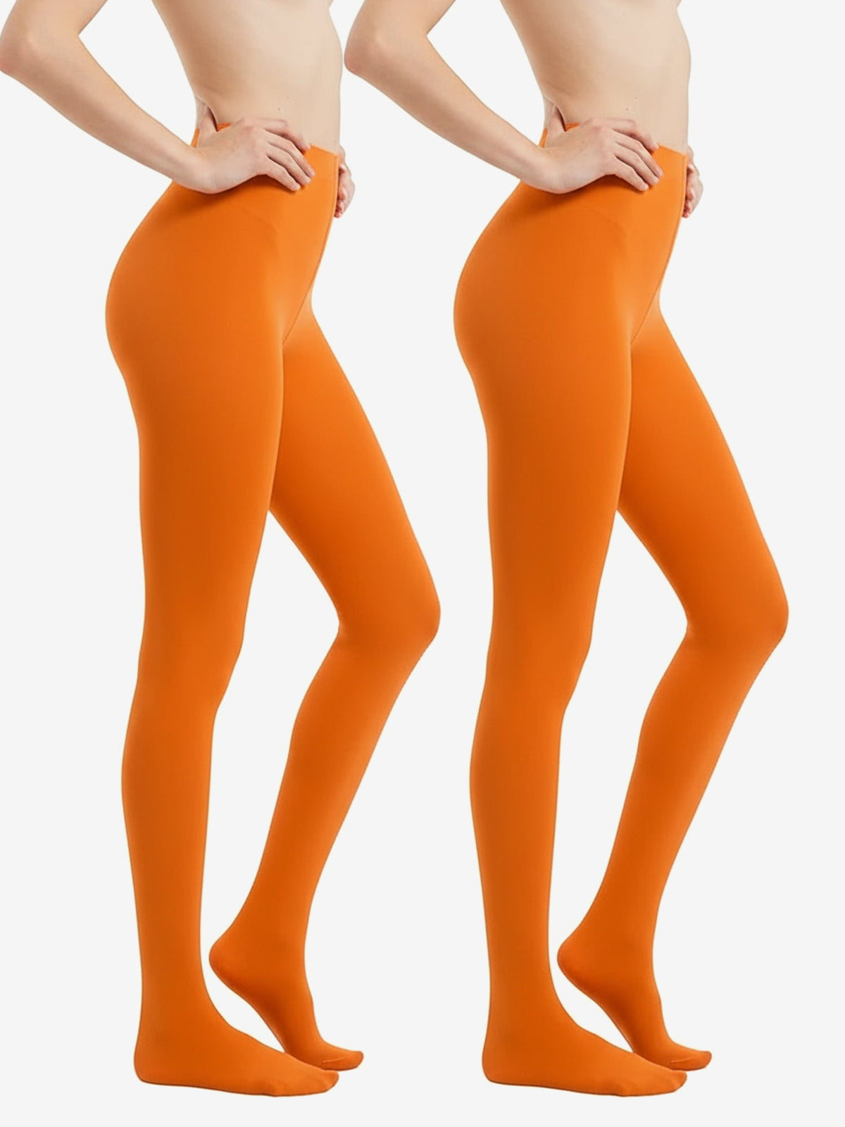 2 Pairs 80D Seamless Crotch Colorful Velvet Tights