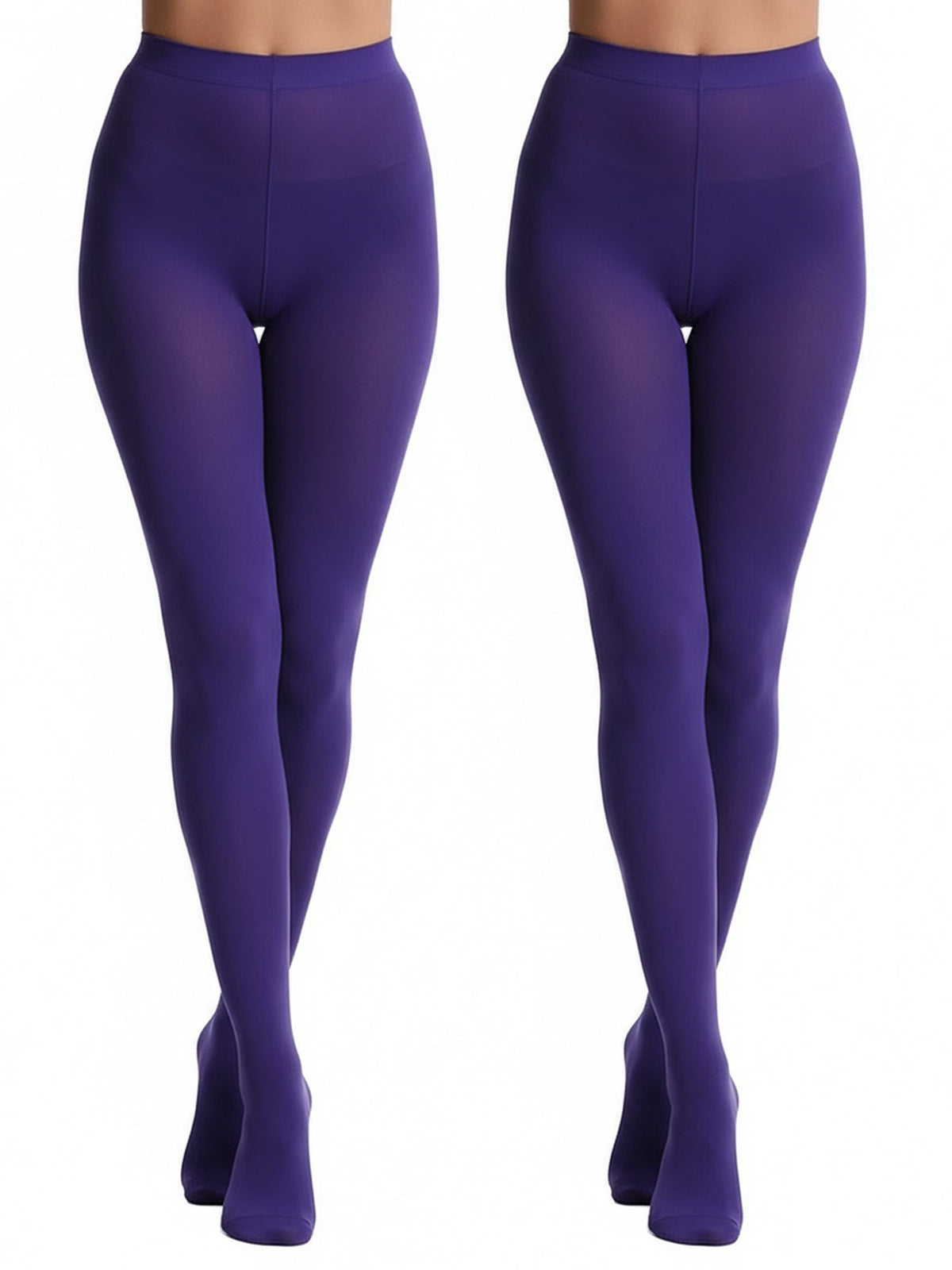 2 Pairs 80D Seamless Crotch Colorful Velvet Tights