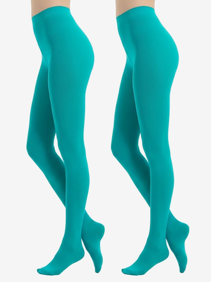 2 Pairs 80D Seamless Crotch Colorful Velvet Tights