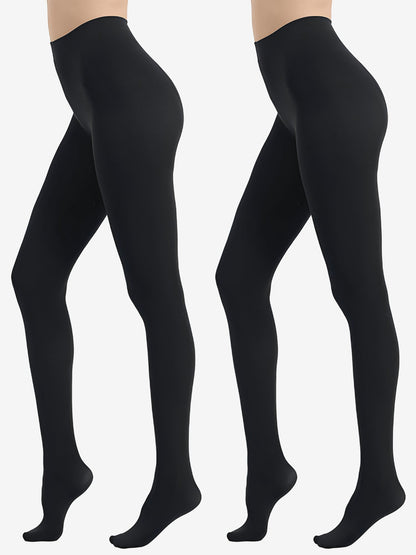 2 Pairs 80D Seamless Crotch Colorful Velvet Tights