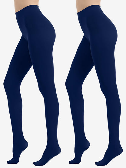 2 Pairs 80D Seamless Crotch Colorful Velvet Tights