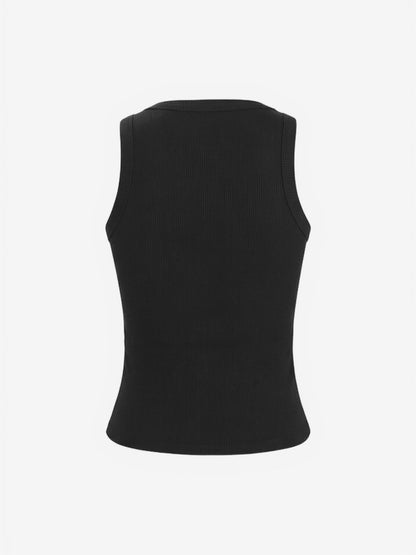 Sequin Leopard Color-Block Sleeveless Top