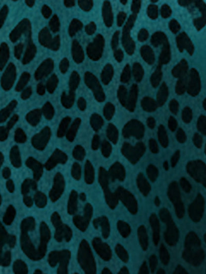 Leopard Print Button Down Long Sleeve Shirt