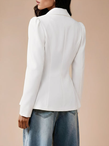 Puff Long Sleeves Double Breasted Blazer