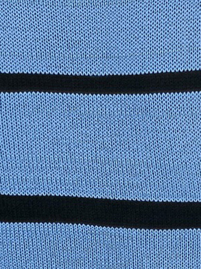 Color-Block Striped Short Sleeve Knitted Bodycon Dress