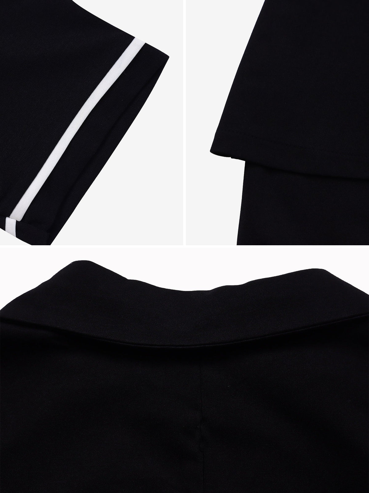 Notched Lapel Colorblock Belted Midi Sheath Dress