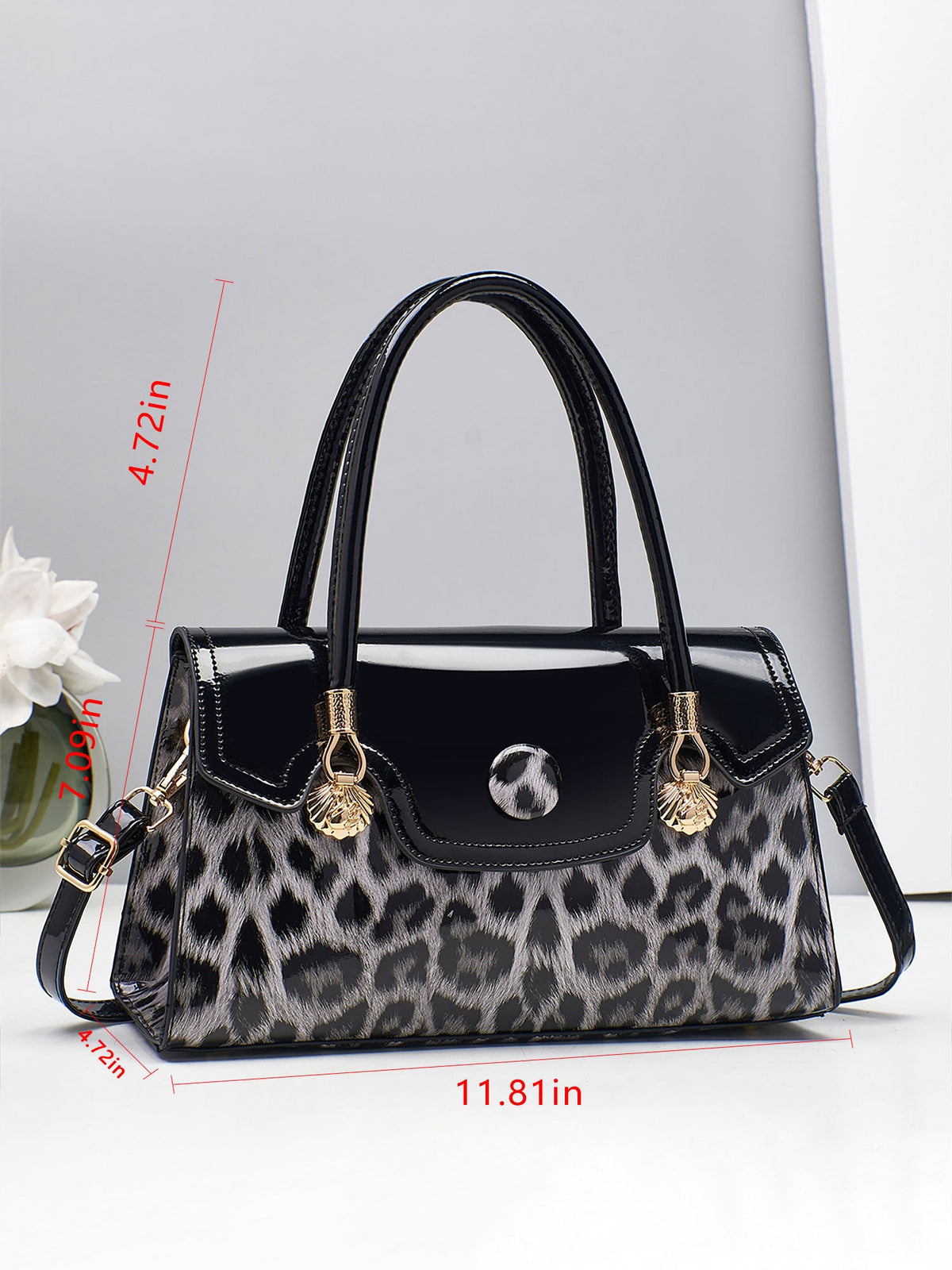 Versatile Leopard Print Handbag Tote Bag Crossbody Bag