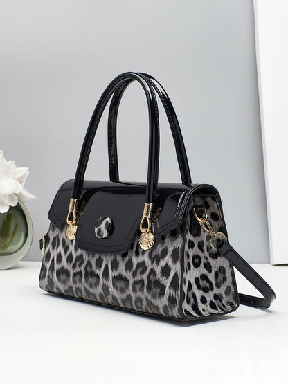 Versatile Leopard Print Handbag Tote Bag Crossbody Bag