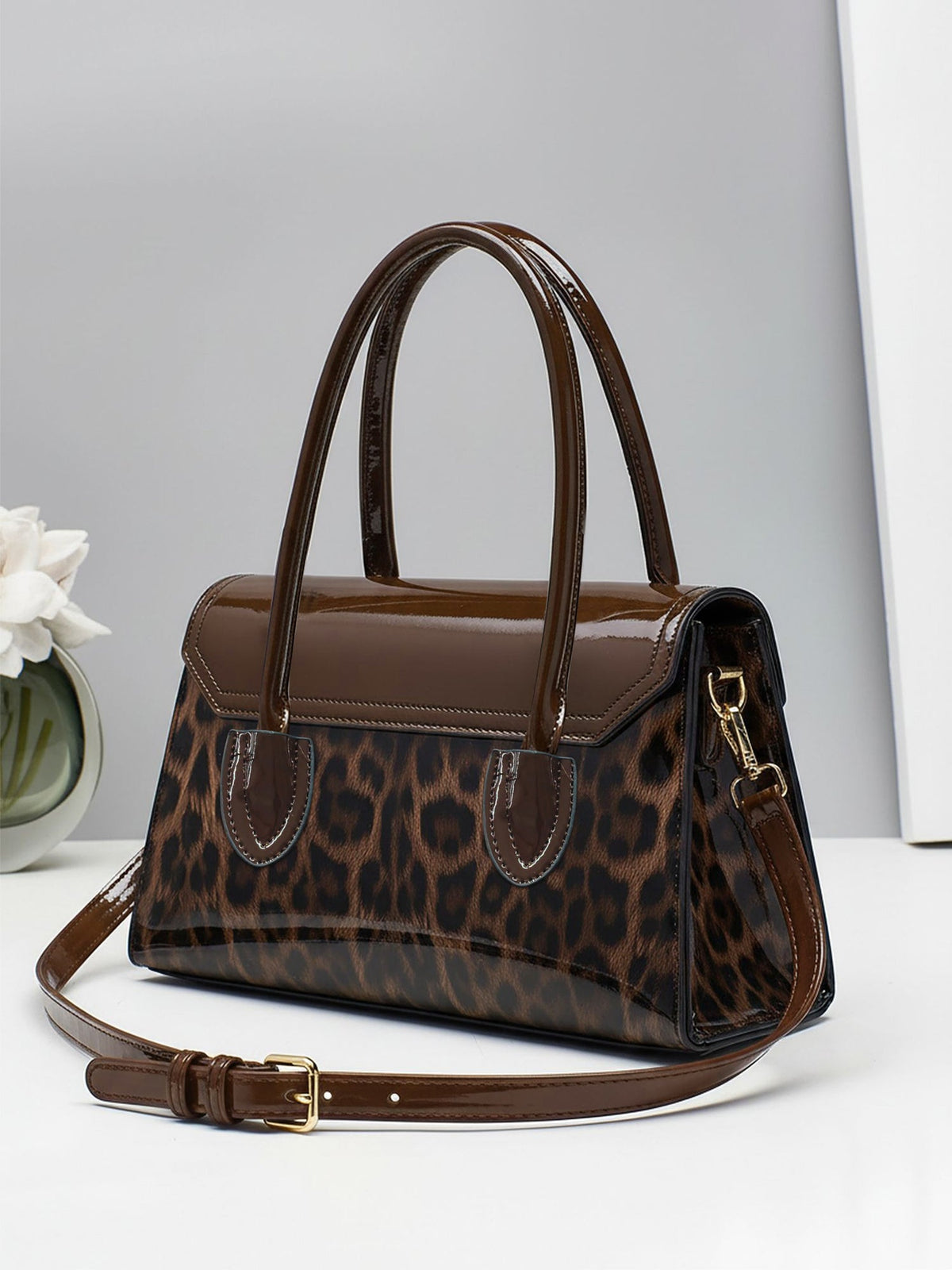 Versatile Leopard Print Handbag Tote Bag Crossbody Bag