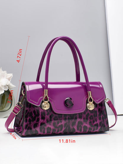 Versatile Leopard Print Handbag Tote Bag Crossbody Bag