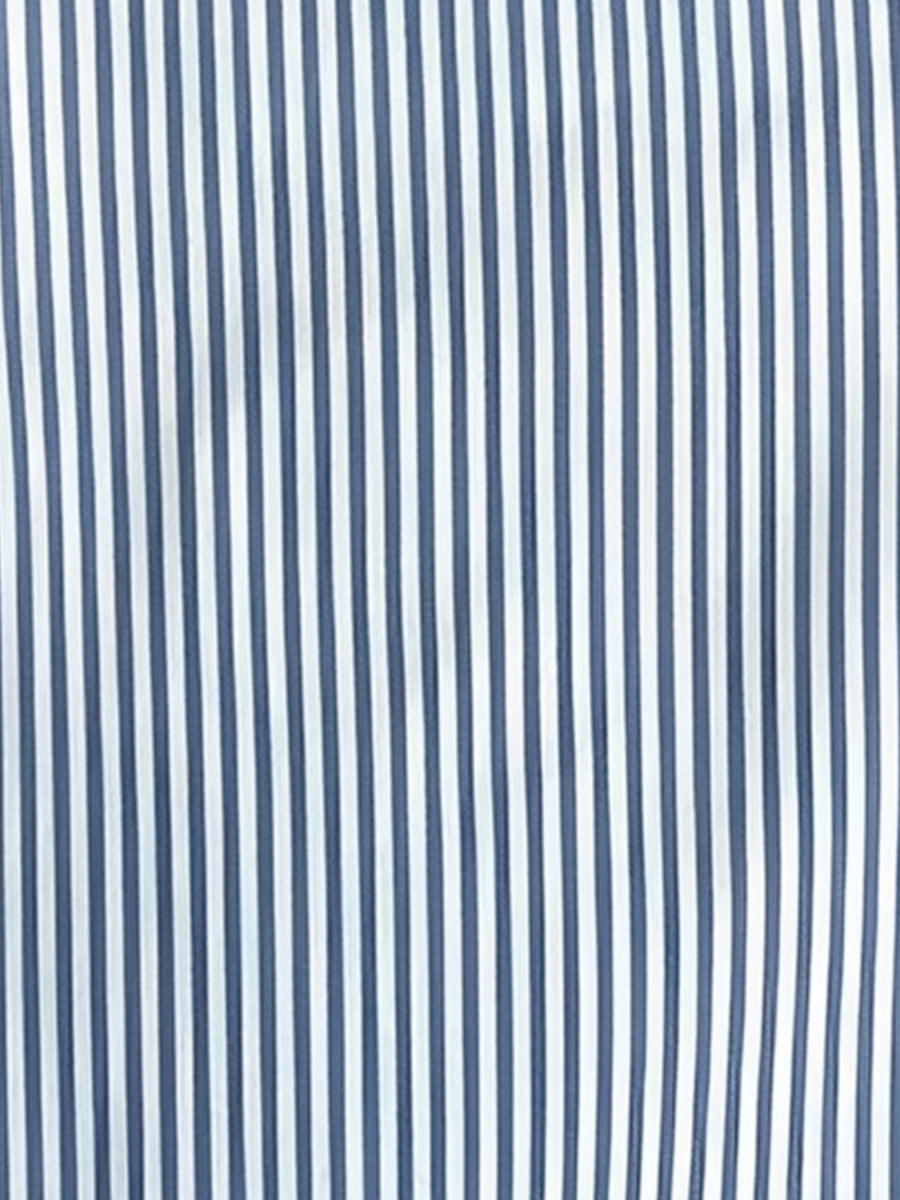 Colorblock Stripe Collared Short Sleeves Cropped Blouse