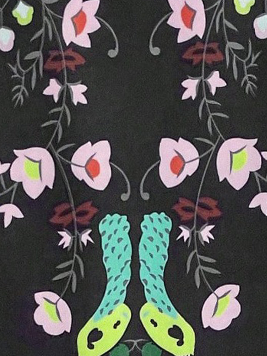 Bohemian 3/4 Bell Sleeve Floral Printed Resort Dress