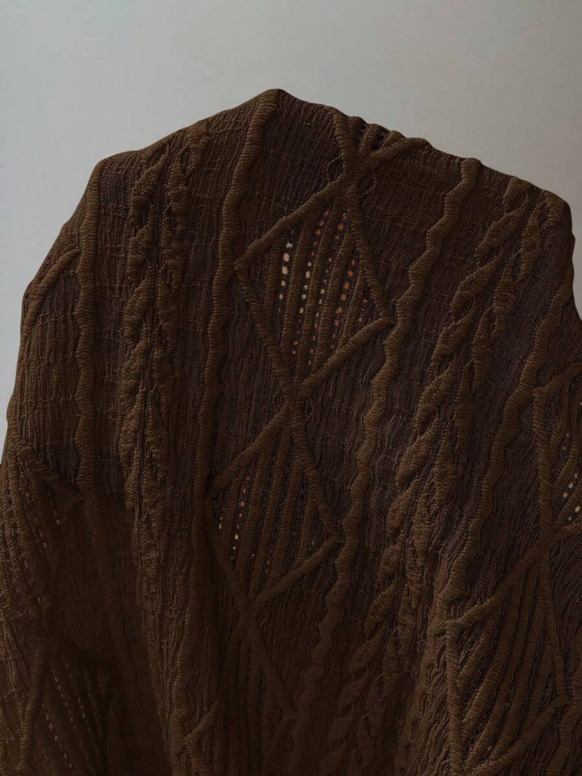 Casual Crew Neck Jacquard Short Sleeve Blouse