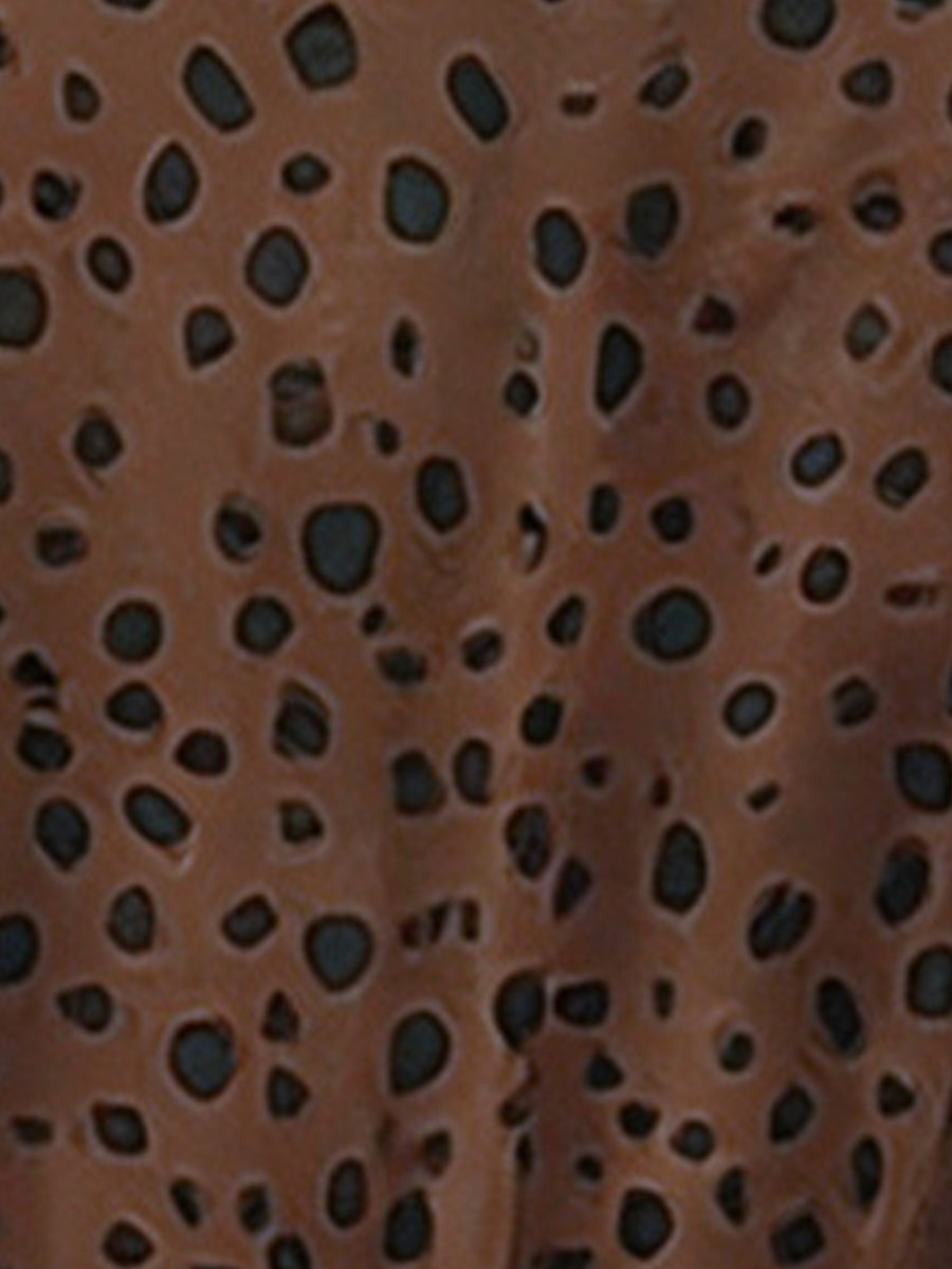 Pocketed Leopard Print Short Sleeve Tiered Dress