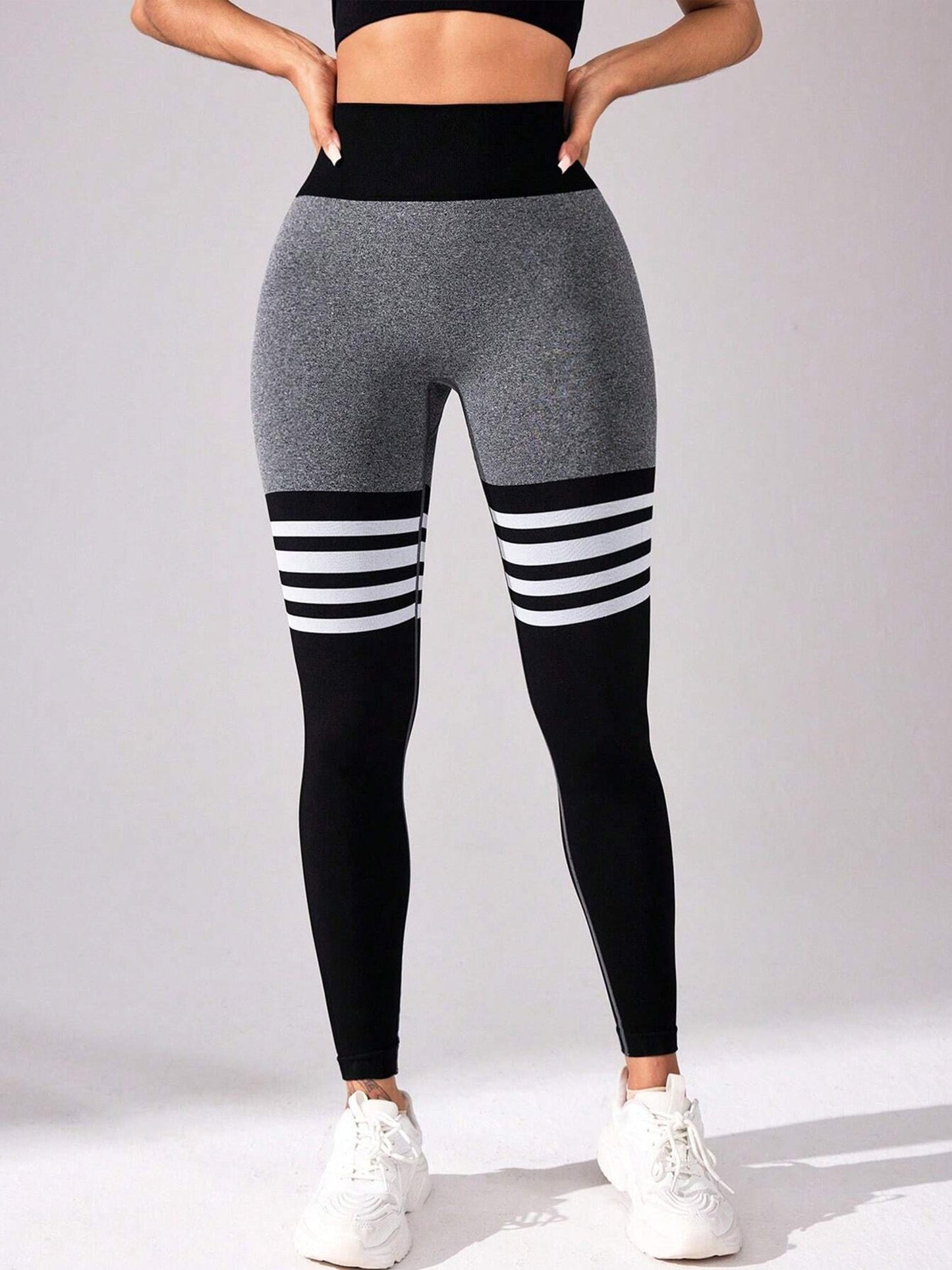 Striped Workout Butt-Lifting Yoga Pants Sports Leggings
