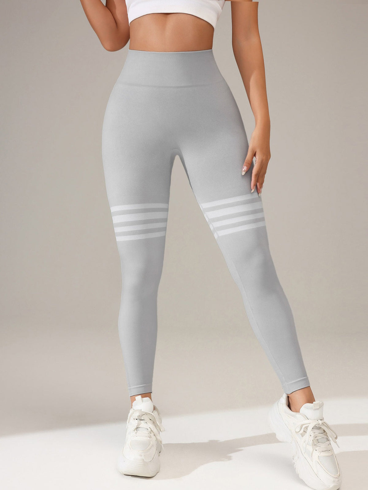 Striped Workout Butt-Lifting Yoga Pants Sports Leggings