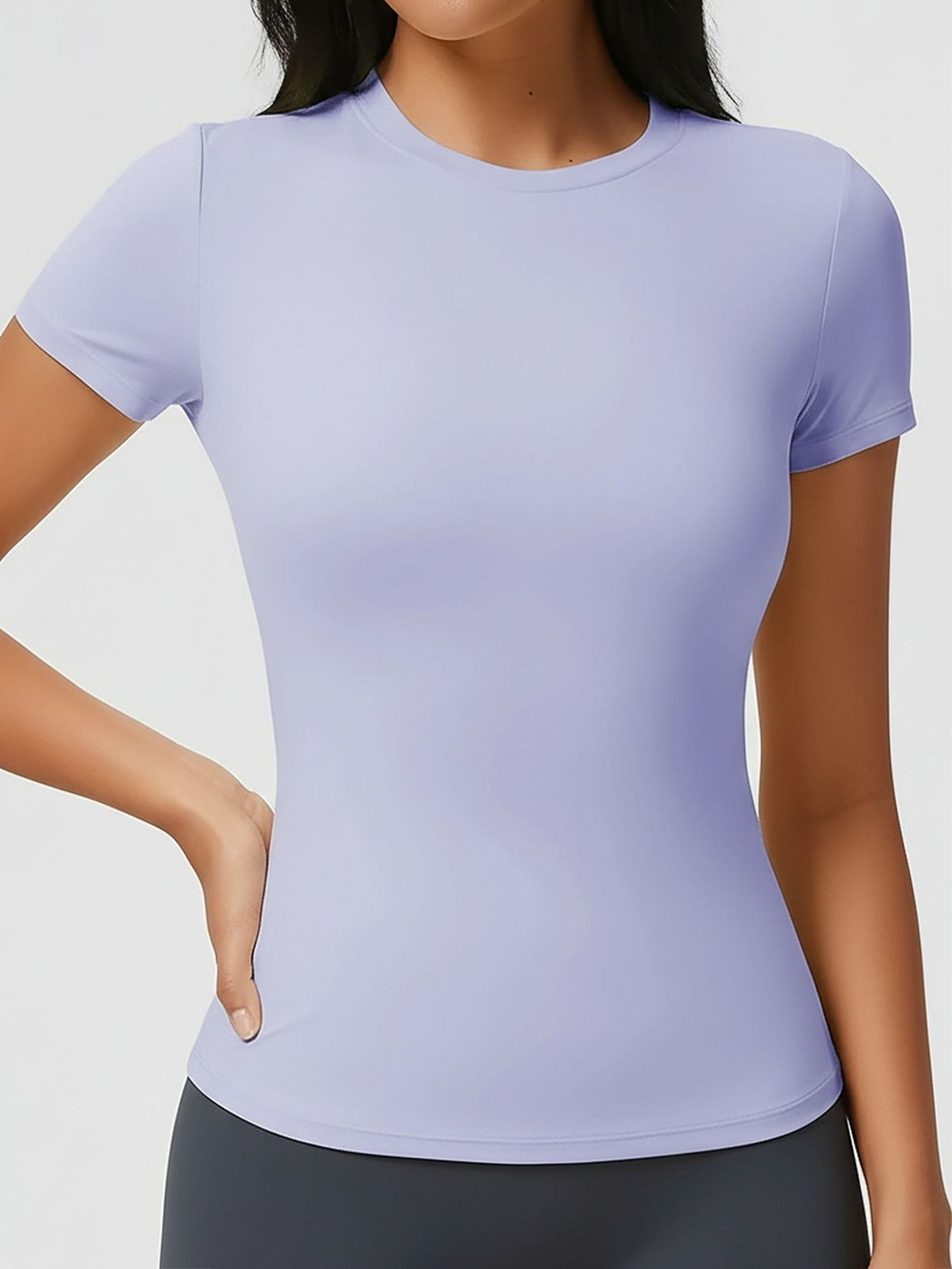 Breathable Short Sleeve Fitted Sports Top