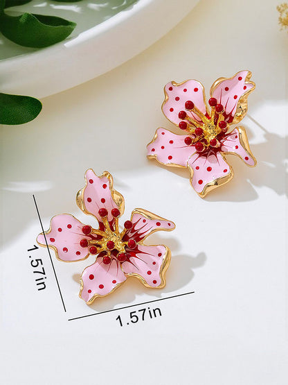 Floral Vintage-Inspired Stud Earrings