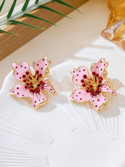Floral Vintage-Inspired Stud Earrings