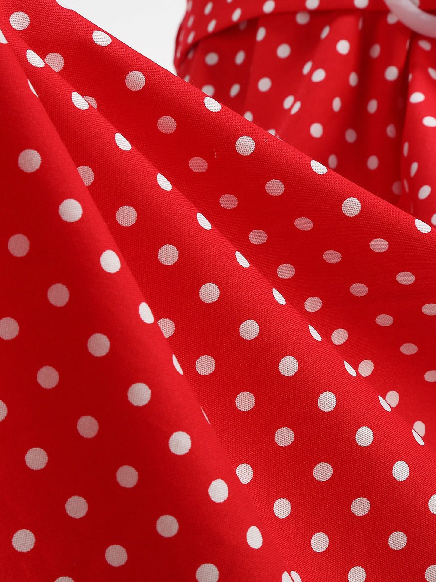 Polka Dots Lapel Button Down Belted Midi Swing Dress