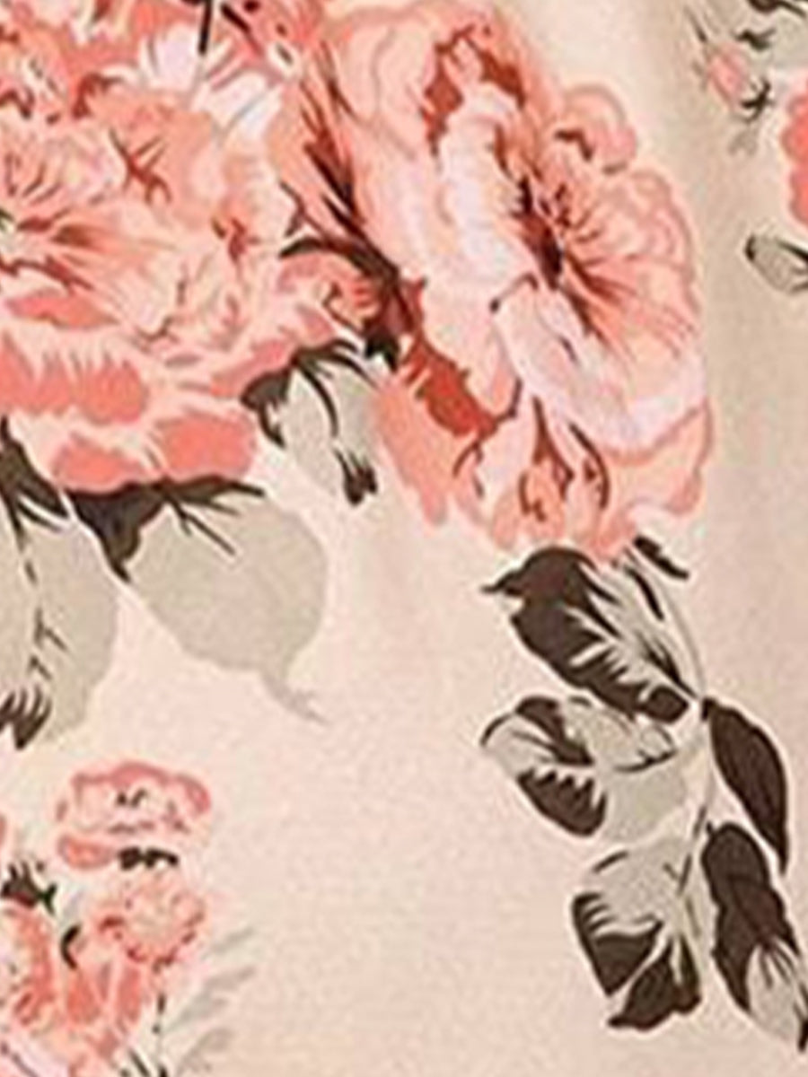 Floral Spaghetti Strap Smocked A-Line Mini Dress