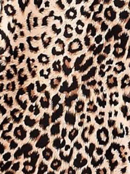 Leopard Print Satin Stylish Versatile Scarf