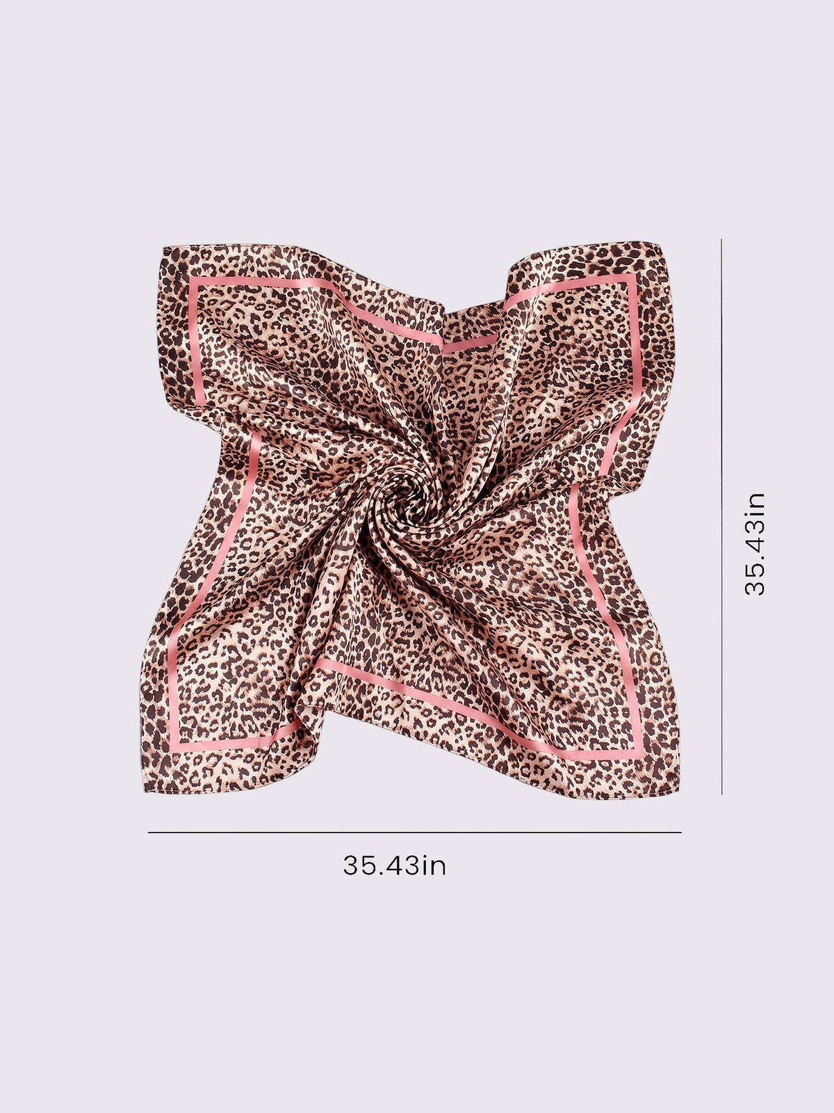 Leopard Print Satin Stylish Versatile Scarf
