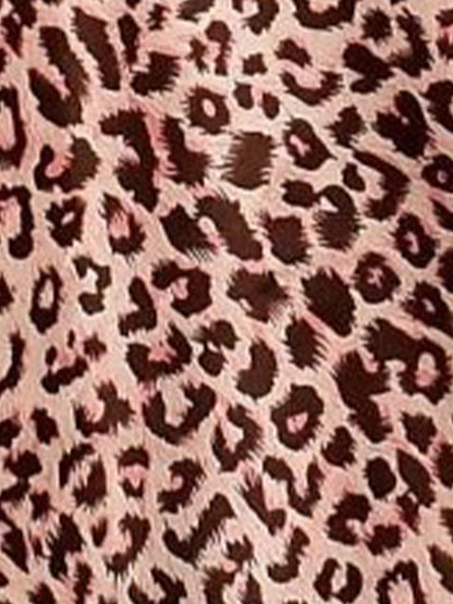 Leopard Print Satin Stylish Versatile Scarf