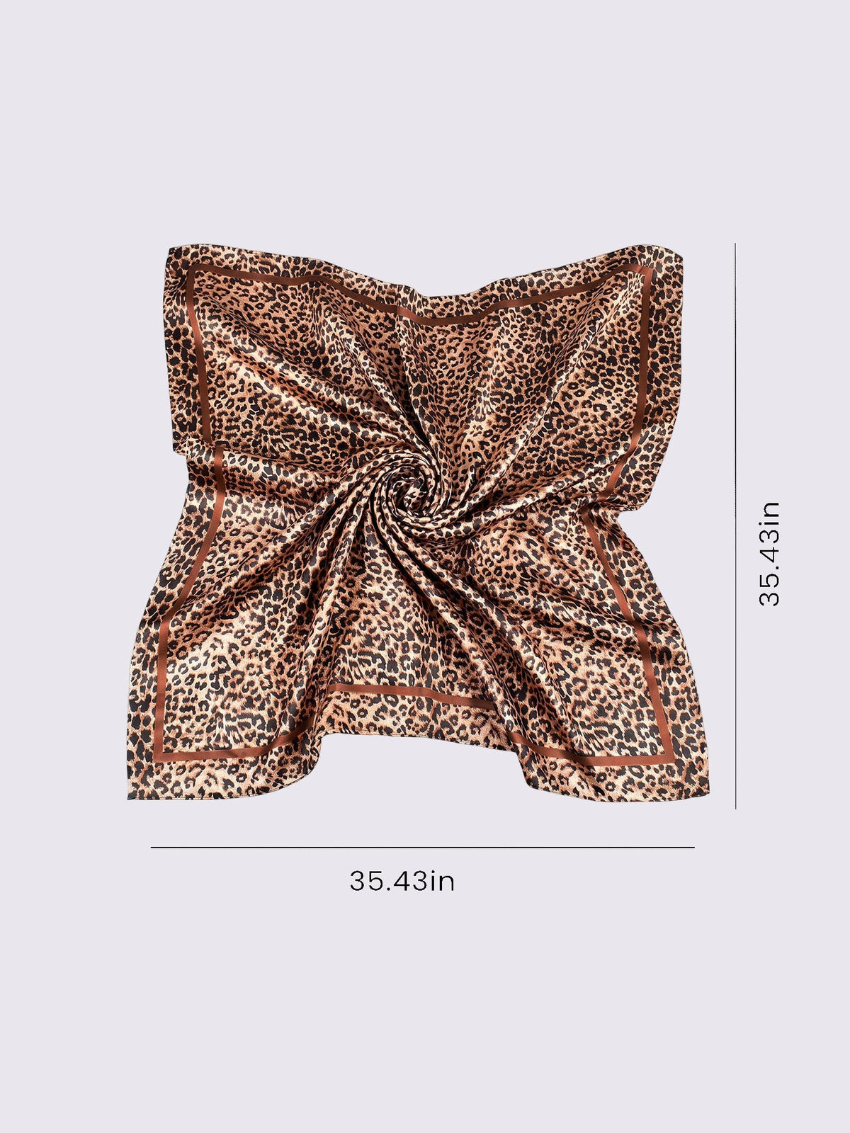 Leopard Print Satin Stylish Versatile Scarf