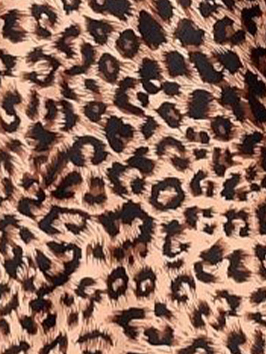 Leopard Print Satin Stylish Versatile Scarf