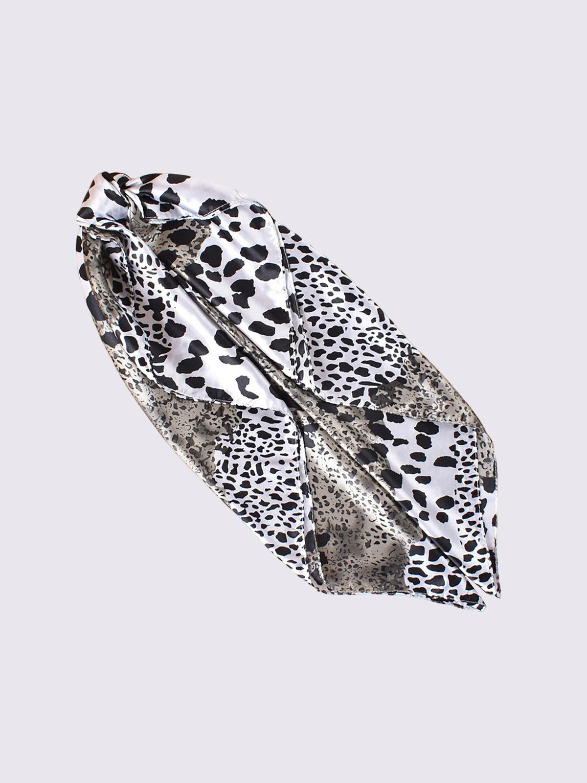 Leopard Print Satin Headscarf Square Scarf