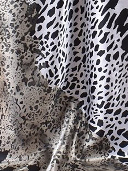 Leopard Print Satin Headscarf Square Scarf