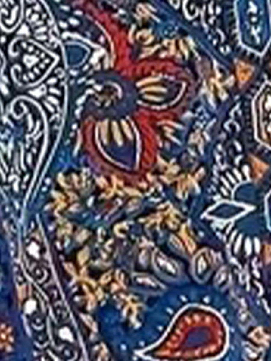 Boho Paisley V Neck Sleeveless Slit Romper Dress
