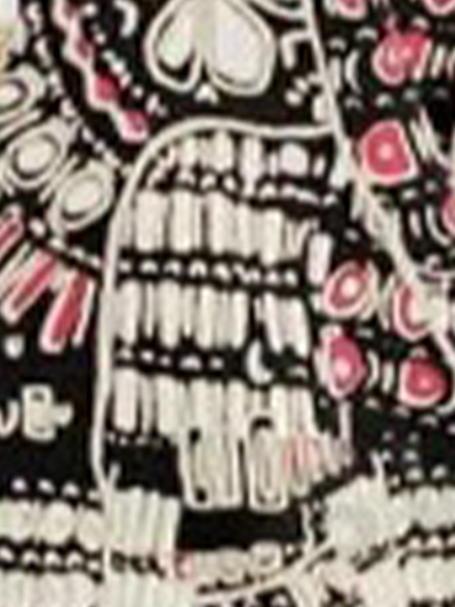 Casual V Neck Boho Printed Batwing Sleeve Resort Blouse