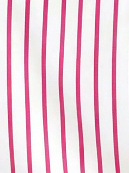 Casual Drop-Shoulder Striped Short Sleeves Blouse