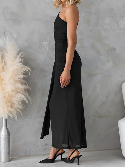 One Shoulder Cut-Out Sleeveless Bodycon Event Dress