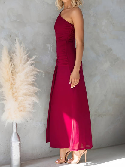 One Shoulder Cut-Out Sleeveless Bodycon Event Dress