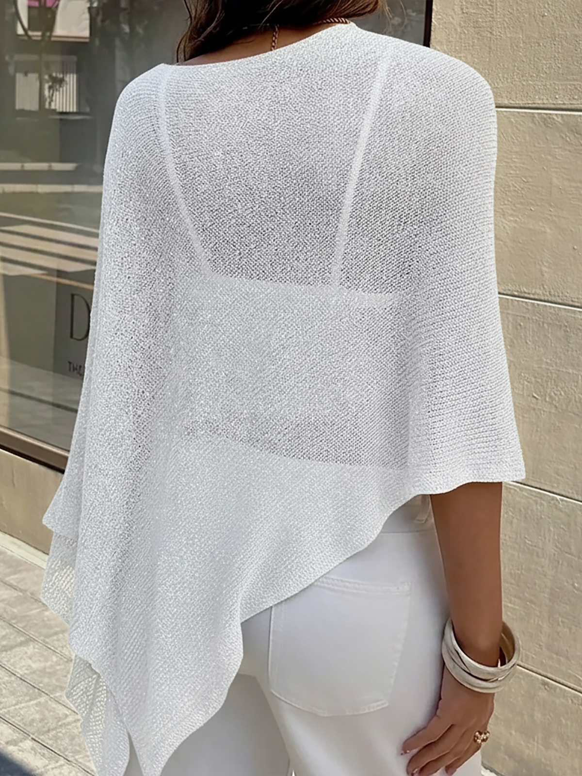 Versatile Semi-Sheer Knitted Casual Vacation Beachwear Cover Up