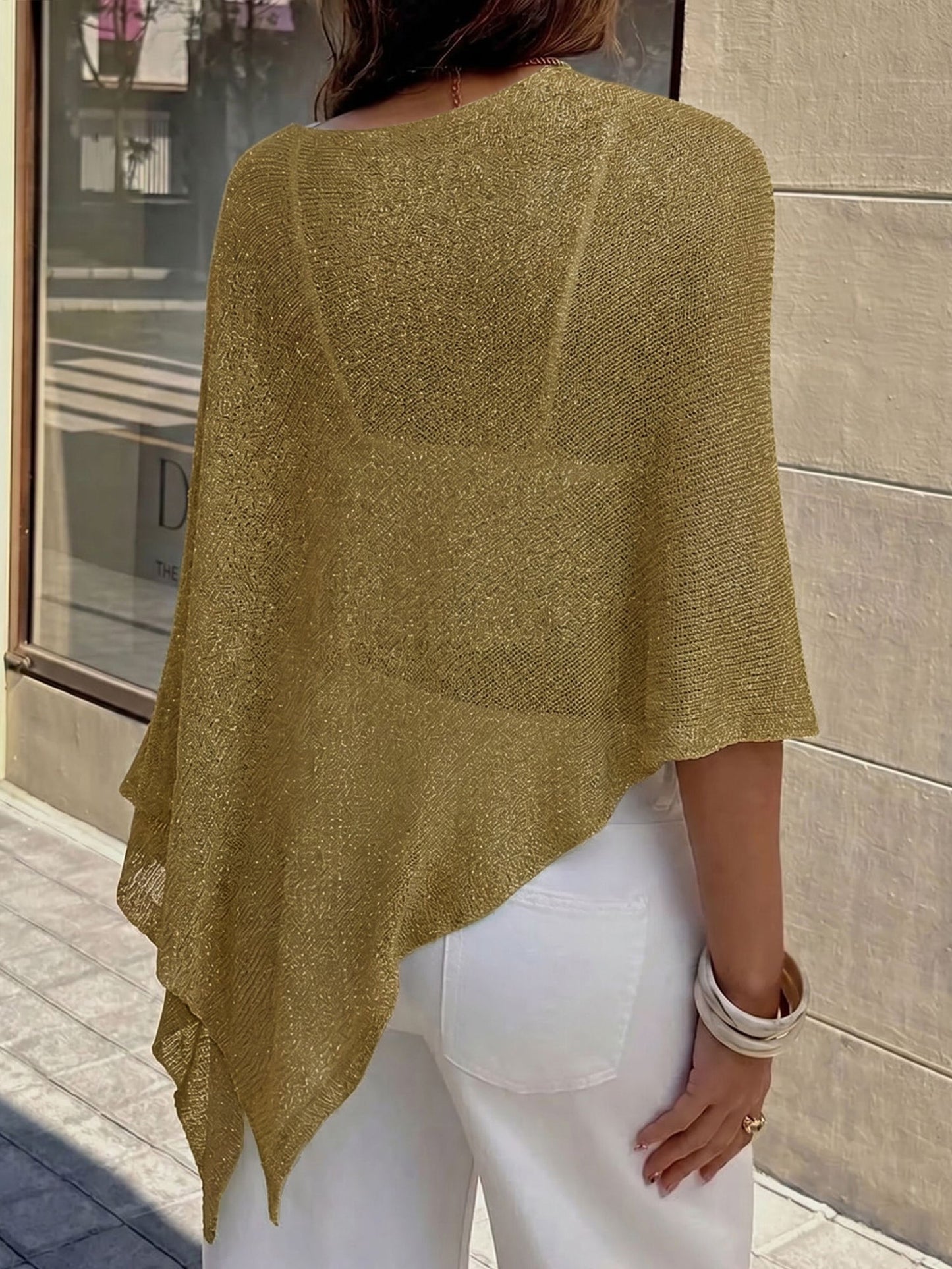 Versatile Semi-Sheer Knitted Casual Vacation Beachwear Cover Up