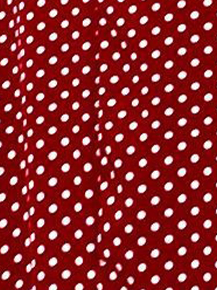 Sleeveless Backless Polka Dot A-Line Resort Dress